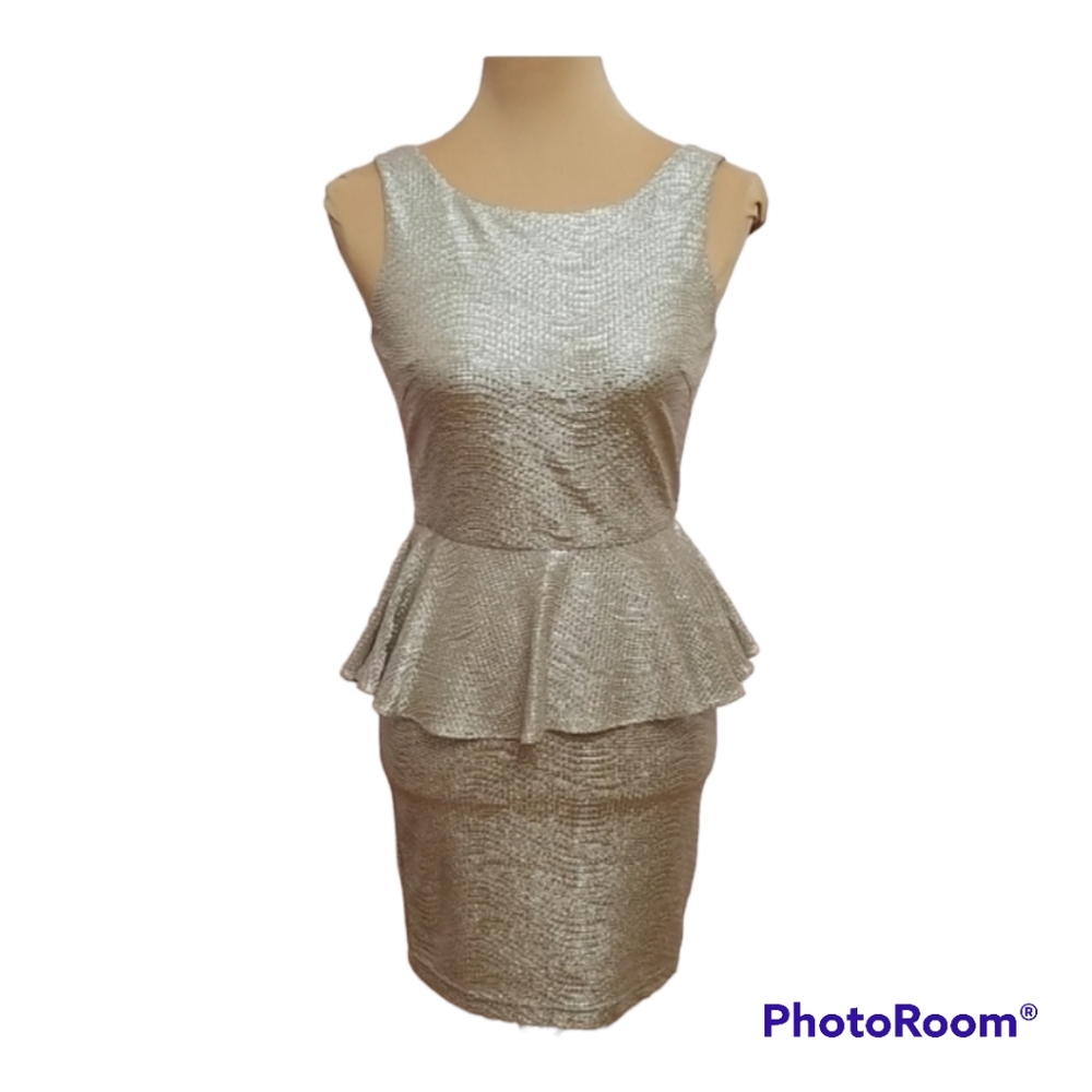 Gold metallic dress, size S